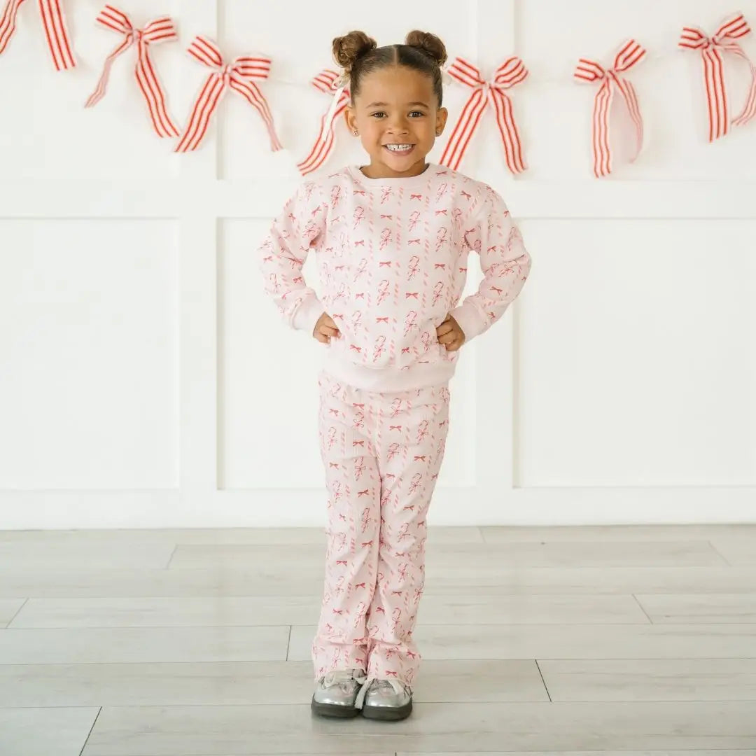 Candy Cane Heart Legging Set by Squiggles
