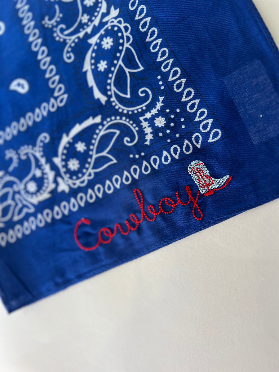 Blue Bandana Men's Boots