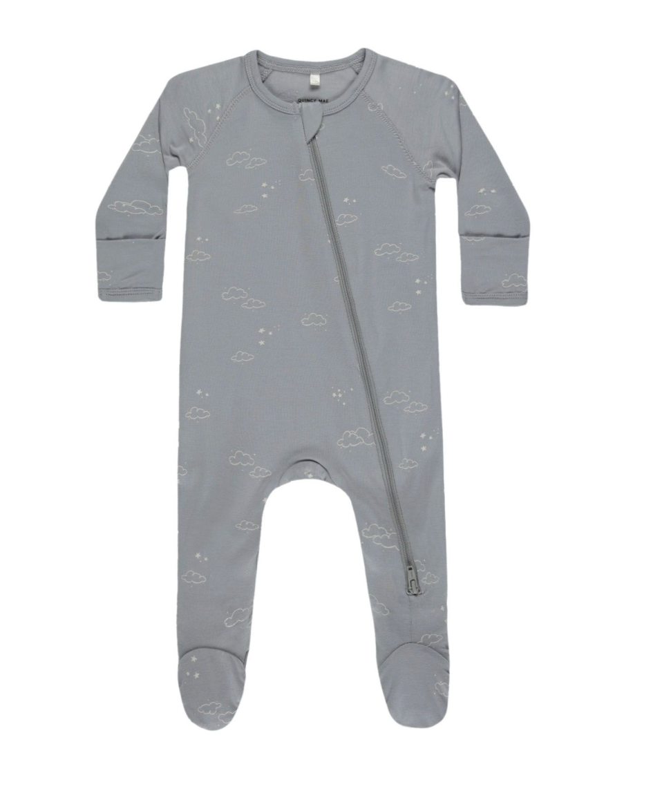 Solid Bamboo Footie with Zipper - Banana main image 1