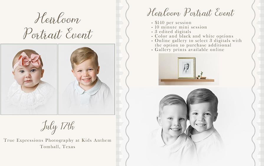 Heirloom Portraits - Kid's Anthem and True Expressions Photography