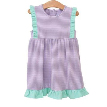 Josie Dress | Lavender Stripe + Mint Kid's Anthem Josie Dress | Lavender Stripe + Mint Kid's Anthem